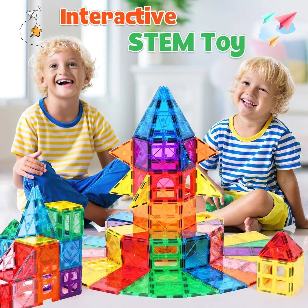 NEW FunMagic STEM Educational Magnetic Building Blocks 42 Count
